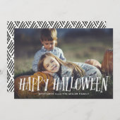 Stilvolle Halloween Fotokarte Einladung (Vorne/Hinten)