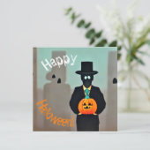 Stilvolle Halloween Monster Papiertüten mit Einladung (Stehend Vorderseite)