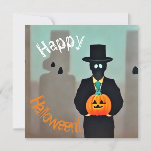 Stilvolle Halloween Monster Papiertüten mit Einladung (Vorderseite)
