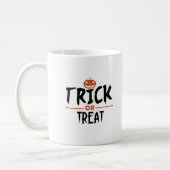 Stilvolle Halloween "Trick or Treat" Print Kaffeetasse (Links)