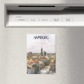Stilvolle Hamburg Germany Hansestadt City View Magnet (In Situ (Geschirrspüler))