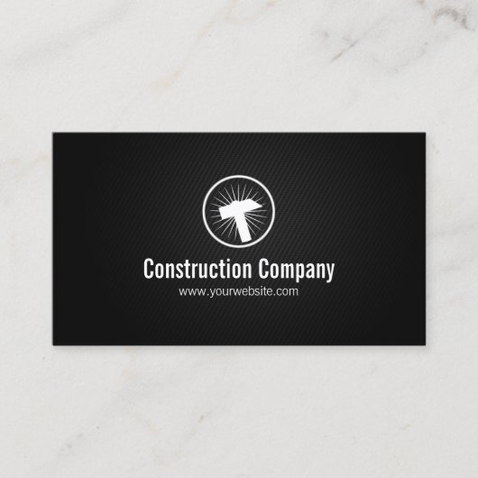 Stilvolle Hammer-Ikonen-Baugewerbe-Karte Visitenkarte (Vorderseite)