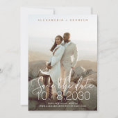 Stilvolle handgeschriebene Chic Modern Save the Da Save The Date (Vorderseite)