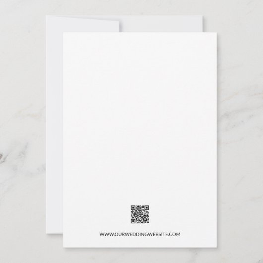 Stilvolle, handgeschriebene QR CODE Hochzeitswebsi (Rückseite)