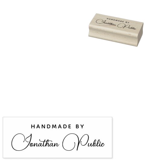 Stilvolle Handgeschriebene Skriptname-Vorlage Hand Gummistempel (Stempel)