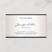 Stilvolle Handschrift Einfache Glamour Silver Look Visitenkarte (Rückseite)