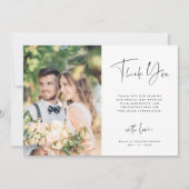 Stilvolle Handschrift für 2 Foto Dankeskarte (Vorderseite)