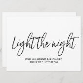 Stilvolle Handschrift "Light the Night" Zeichen Einladung (Vorne/Hinten)