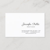 Stilvolle Handschrift Modernes Einfaches Schlicht Visitenkarte (Rückseite)