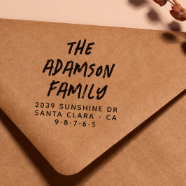 Stilvolle Handschrift Name Moderne Rücksendeadress Gummistempel