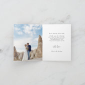 Stilvolle Handschrift Wedding 2 Foto Vielen Dank Karte (Innenseite)