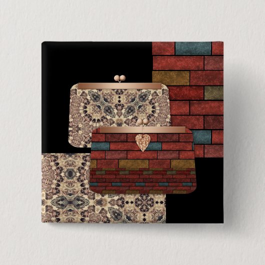 Stilvolle Handtaschen Button (Vorderseite)