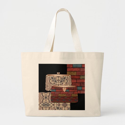 Stilvolle Handtaschen Jumbo Stoffbeutel (Vorne)