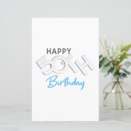 Stilvolle Happy 50. Geburtstags Typografie