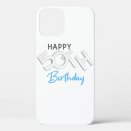 Stilvolle Happy 50. Geburtstags Typografie Case-Mate iPhone Hülle