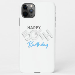 Stilvolle Happy 50. Geburtstags Typografie iPhone 11Pro Max Hülle