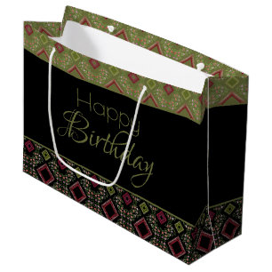 Stilvolle Happy Birthday Große Papiertüte Geschenktüte