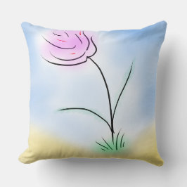 Stilvolle Happy Blume an einem warmen Sonnentag Kissen