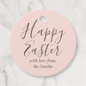 Stilvolle Happy Oaster Blush Pink Gastgeschenk Tag Geschenkanhänger (Vorderseite)