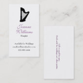 Stilvolle Harpist-Visitenkarte Visitenkarte (Vorne/Hinten)