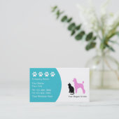 Stilvolle Haustier-PflegenVisitenkarten Visitenkarte (Stehend Vorderseite)