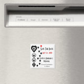 Stilvolle Hearts speichern das Datumsfenster Magnet (In Situ (Geschirrspüler))