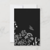 Stilvolle hebräische Name Floral Sketch Note Card Mitteilungskarte (Rückseite)