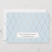 Stilvolle hellblaue Hochzeit speichern das Date-Fo Save The Date (Rückseite)