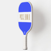 Stilvolle, hellblaue PICKLEBALL Streifen Text Schläger (Links)