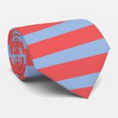 Stilvolle, hellblaue und rote horizontale Streifen Krawatte (Gerollt)