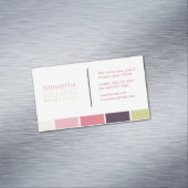 Stilvolle, helle Farbblöcke Magnetische Visitenkarte (Beispiel)