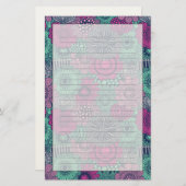 Stilvolle, helle Gestaltung wunderschöner Blume Briefpapier (Vorne/Hinten)