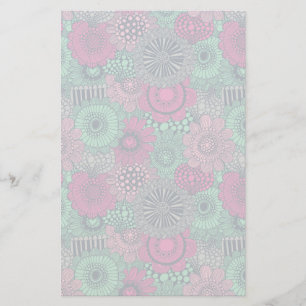Stilvolle, helle Gestaltung wunderschöner Blume Briefpapier