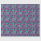 Stilvolle, helle Gestaltung wunderschöner Blume Geschenkpapier (Flach)