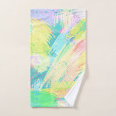 Stilvolle, helle Pastellfarben Abstrakte Kunst Badhandtuch Set (Handtuch)