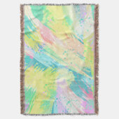 Stilvolle, helle Pastellfarben Abstrakte Kunst Decke (Vorderseite Vertikal)