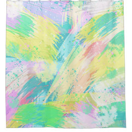 Stilvolle, helle Pastellfarben Abstrakte Kunst Duschvorhang