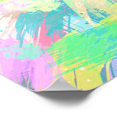 Stilvolle, helle Pastellfarben Abstrakte Kunst Poster (Ecke)