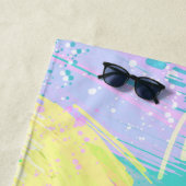 Stilvolle, helle Pastellfarben Abstrakte Kunst Strandtuch (Beispiel)