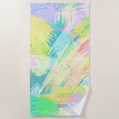 Stilvolle, helle Pastellfarben Abstrakte Kunst Strandtuch (Vorderseite)