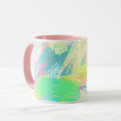 Stilvolle, helle Pastellfarben Abstrakte Kunst Tasse (Vorderseite Links)