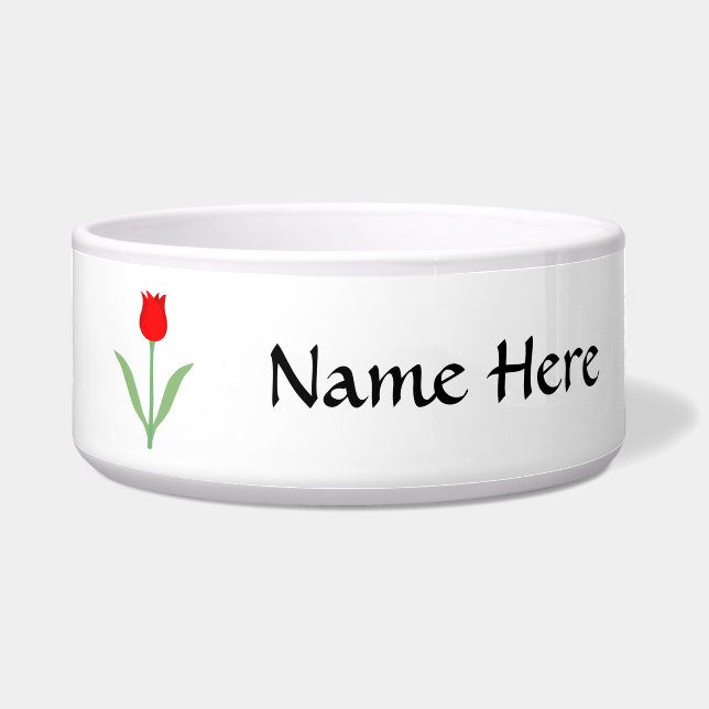 Stilvolle helle rote Tulpe Napf (Vorderseite)