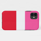 Stilvolle, helle Sporty Wide Pink Red White Stripe Case-Mate iPhone Hülle (Rückseite (Horizontal))