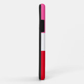 Stilvolle, helle Sporty Wide Pink Red White Stripe Case-Mate iPhone Hülle (Hinten/Rechts)