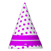 Stilvolle, helle, tropisch rosa Streifen auf weiß Partyhütchen (Rechts)