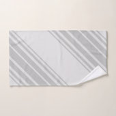 Stilvolle, helle und dunkelgraue Streifen Badhandtuch Set (Handtuch)