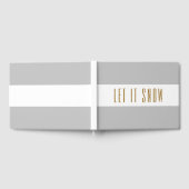 Stilvolle, hellgraue Streifen LASSEN ES SNOW Text Gästebuch (Voll)