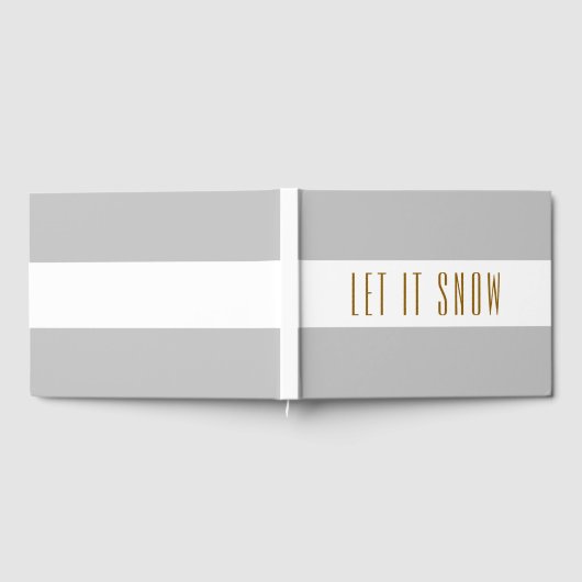 Stilvolle, hellgraue Streifen LASSEN ES SNOW Text Gästebuch (Voll)