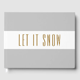 Stilvolle, hellgraue Streifen LASSEN ES SNOW Text Gästebuch