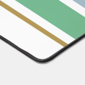 Stilvolle, hellgrüne Racing Streifen auf weiß Schreibtischunterlage (Ecke)